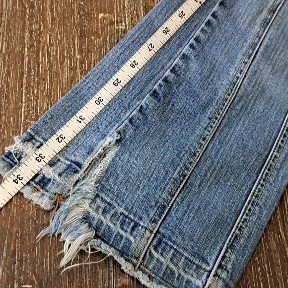 Hollister Company Vintage Y2K Junior Jeans Denim Size 3 Stretch Raw Hem Boot Cut - Picture 10 of 11